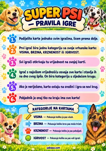 List s pravilima: cilj, priprema, kategorije, izjednačenje i kraj igre
