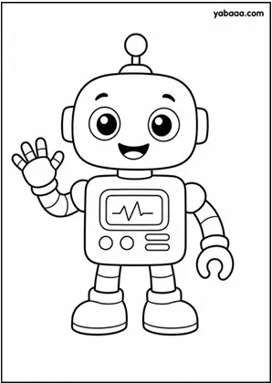 Crtež za bojanje robota, format A4