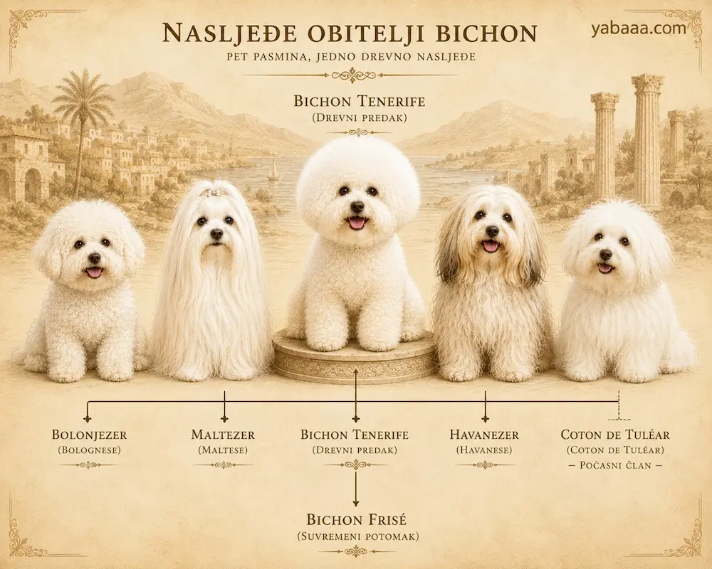Nasljeđe obitelji bichon — Bolognese, Maltezer, Bichon Tenerife, Havanezer i Coton de Tuléar
