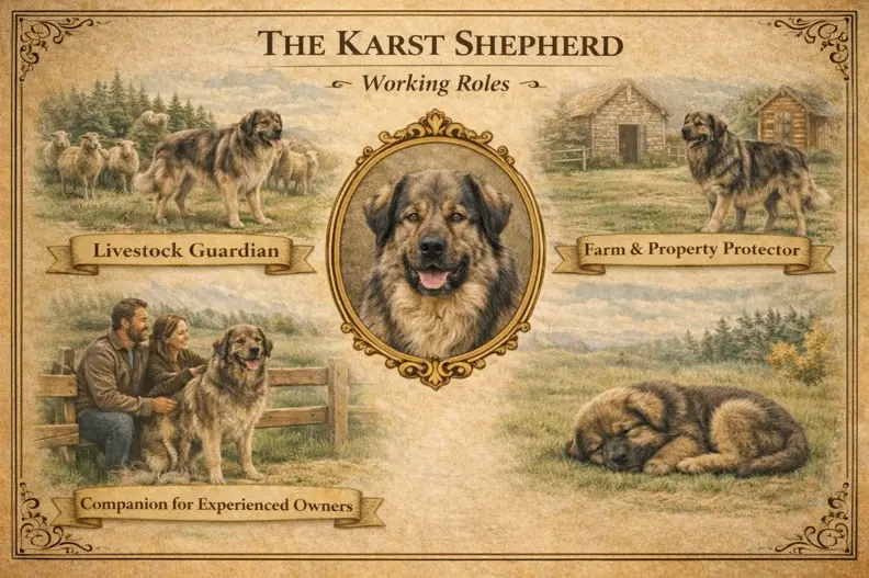 Zgodovinske vloge Kraški ovčar – čuvaj črede, posesti in družine v Sloveniji