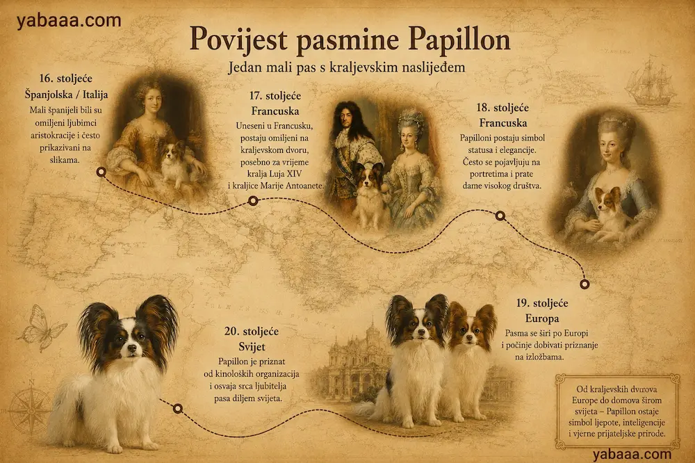 Povijest Papilona — od kraljevskih dvorova Europe do domova širom svijeta