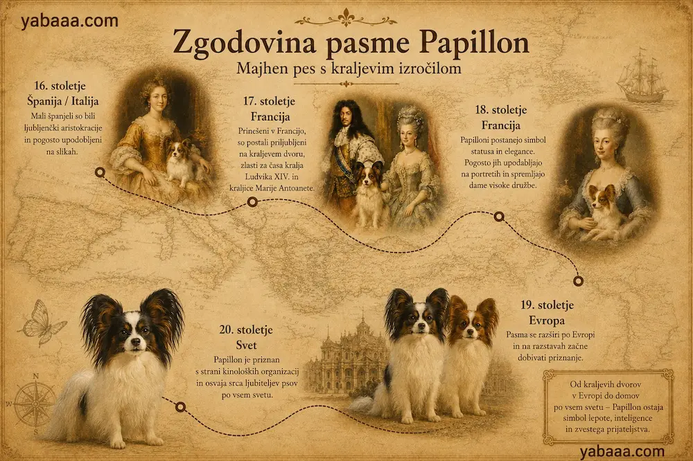 Zgodovina Papilona - od kraljevih dvorov Evrope do domov po vsem svetu