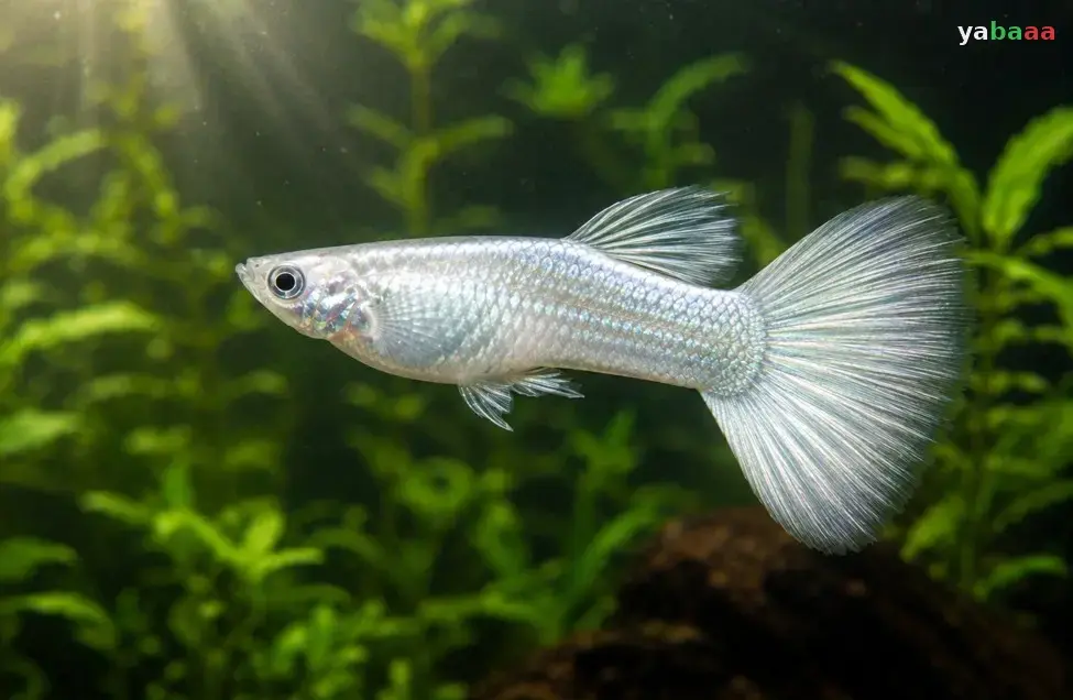 Platinasti gupi z bleščečo srebrno plastjo